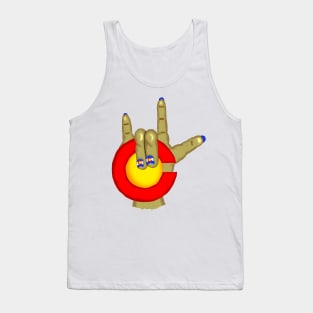 Latino American woman wear nail polish Colorado logo T-Shirt Tank Top